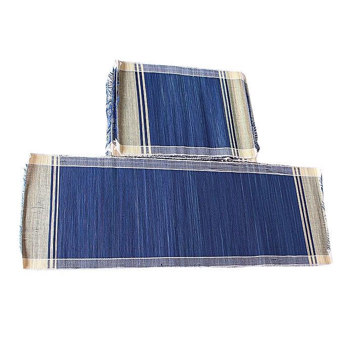 African Raffia Leaves set of Placemats and Table Runner