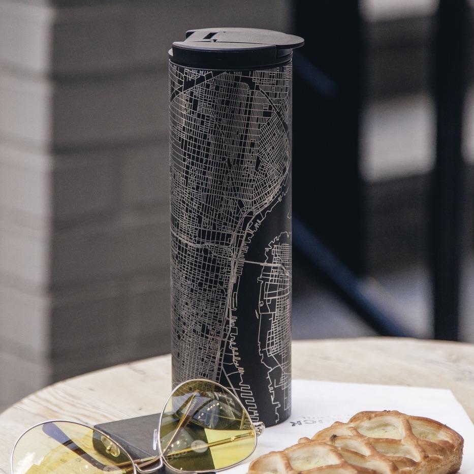 Lexington-Fayette - Kentucky Map Tumbler in Matte Black