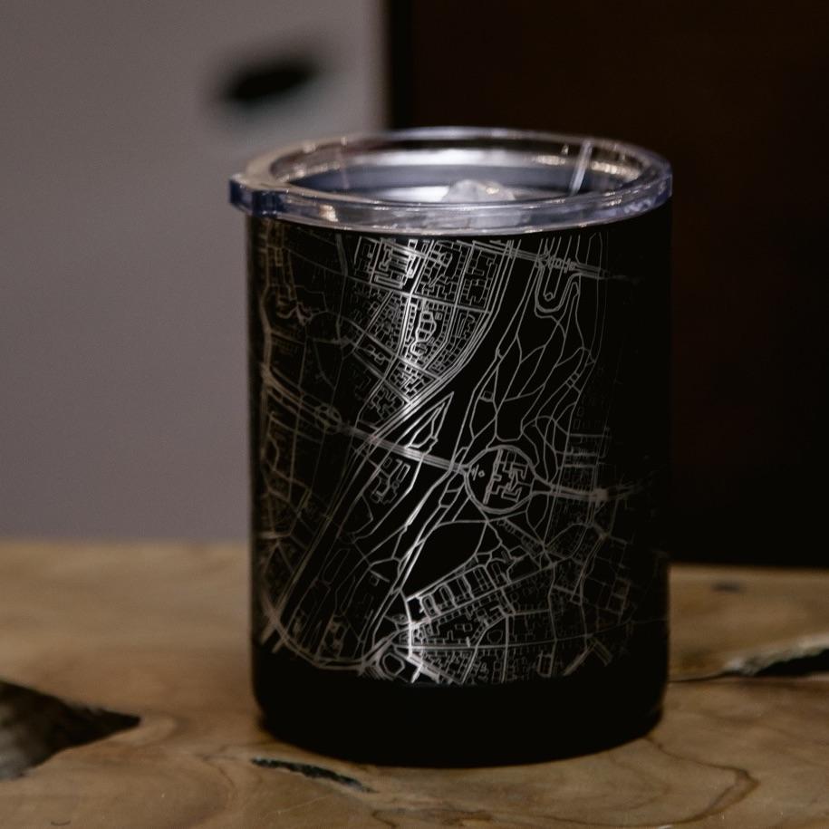Pittsburgh - Pennsylvania Map Insulated Cup in Matte Black