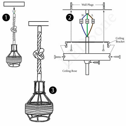 Retro Industrial Vintage Suspended Metal Shade Ceiling Pendant