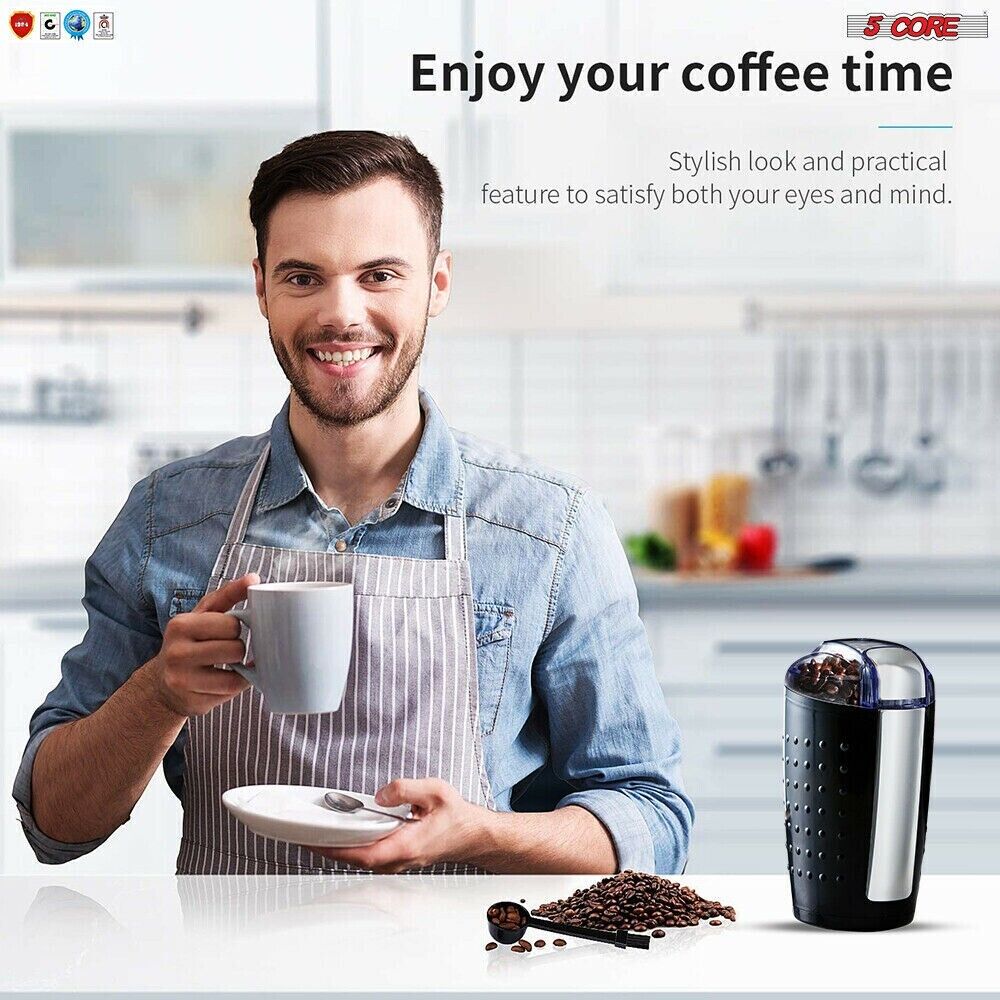 5 Core Coffee Grinder 2Pcs 85 Gram Capacity 150W Electric Bean Spice