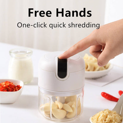 250ml Home Kitchen Appliances Vegetable Meat Electric Mini USB Recharg