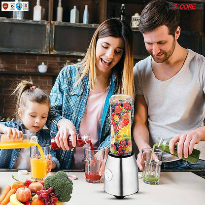 5 Core Portable Blenders For Kitchen 20 Oz Capacity 300W Personal