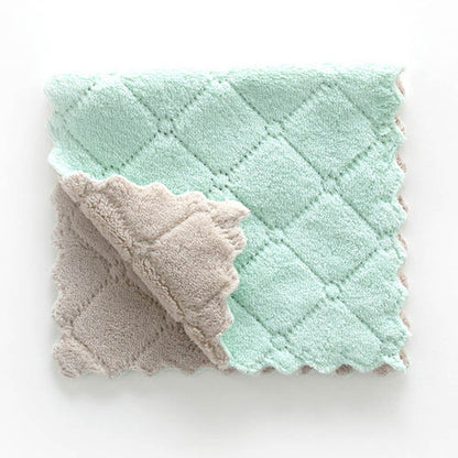6/8pcs Double-sided Oil-proof Cleaning Cloth Thick