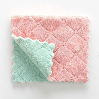 6/8pcs Double-sided Oil-proof Cleaning Cloth Thick
