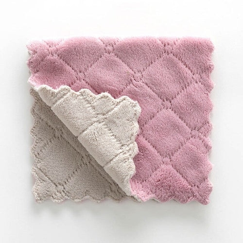 6/8pcs Double-sided Oil-proof Cleaning Cloth Thick