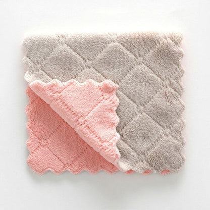 6/8pcs Double-sided Oil-proof Cleaning Cloth Thick