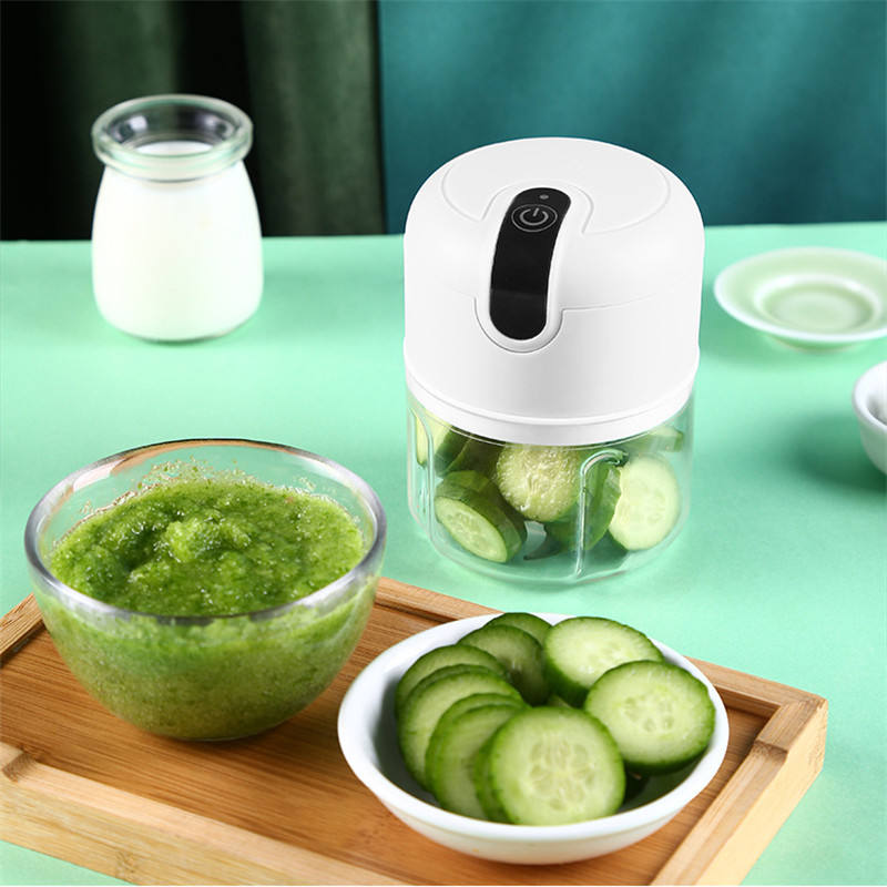 250ml Home Kitchen Appliances Vegetable Meat Electric Mini USB Recharg