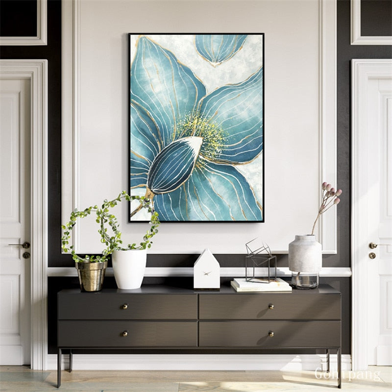 Modern Flower Canvas Painting Living Room Dining