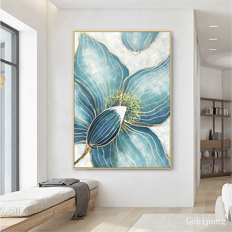 Modern Flower Canvas Painting Living Room Dining