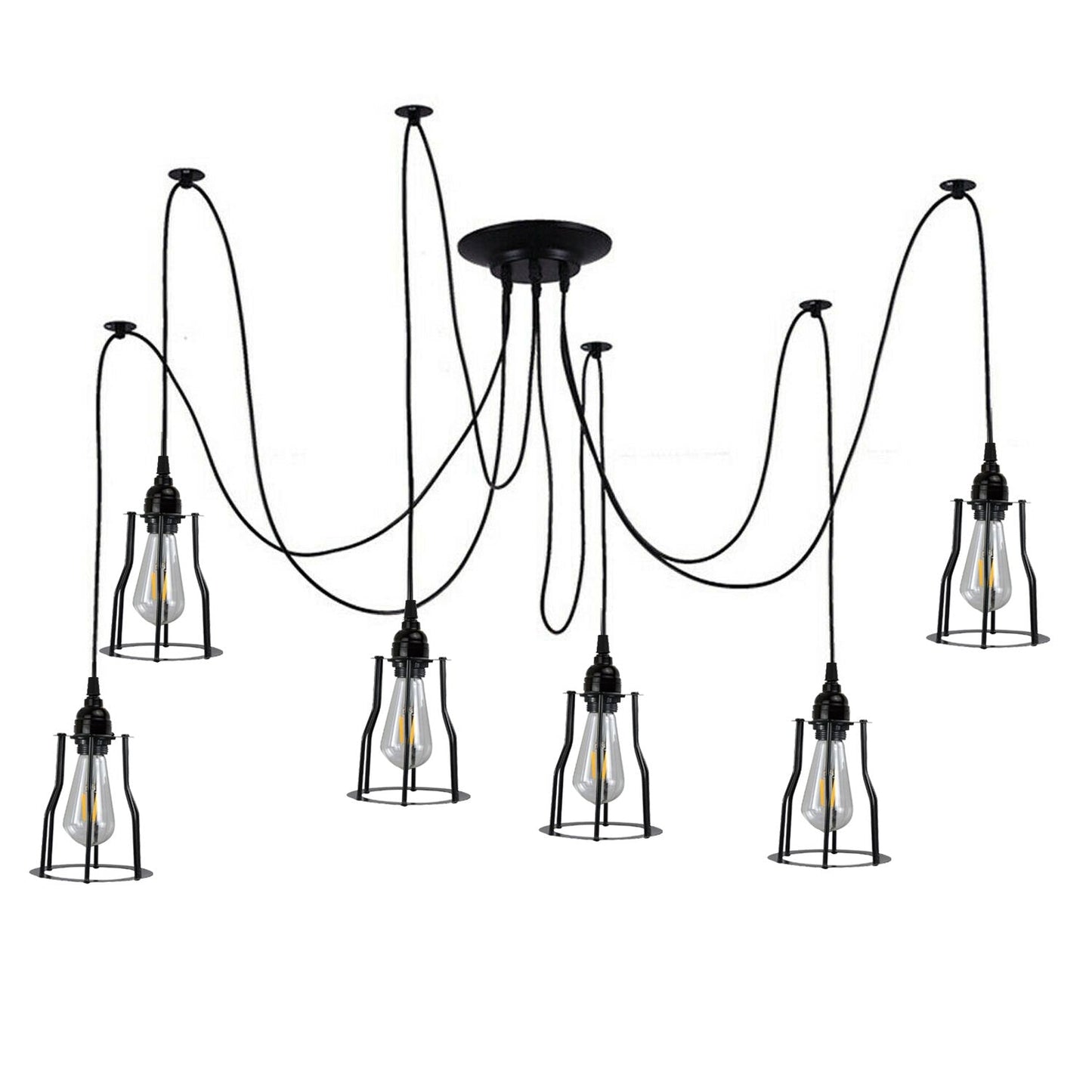Retro Vintage Chandelier Ceiling Spider Light Industrial Pendant Lamp