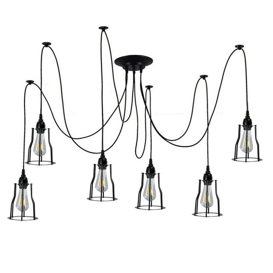 Retro Vintage Chandelier Ceiling Spider Light Industrial Pendant Lamp