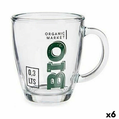 Mug Bio Transparent Glass 6 Units (320 ml)