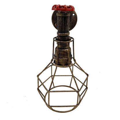 Modern Industrial Retro Vintage Style Pipe Cage Wall Light Wall Lamp