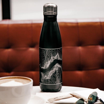 Chicago - Illinois Map Insulated Bottle in Matte Black