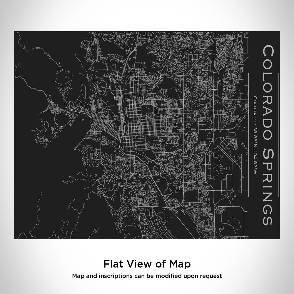 Colorado Springs - Colorado Map Bottle with Bamboo Top in Matte Black