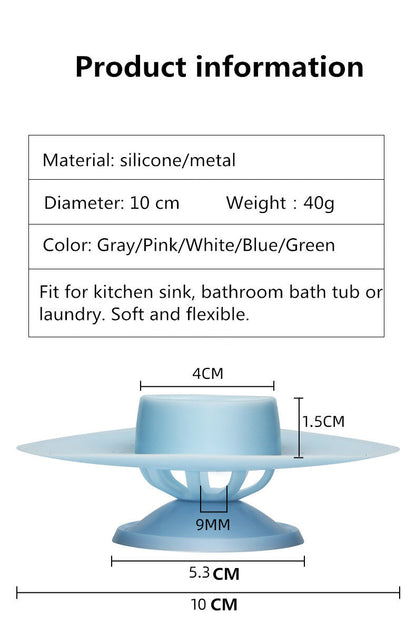 3PCS Silicone Floor Drain Hair Stopper Bathroom Kitchen Basin Stopper