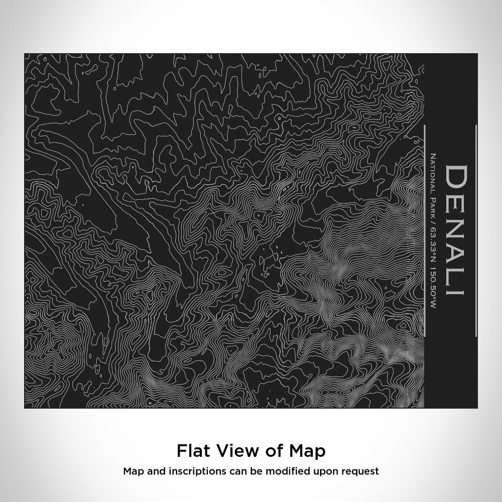 Denali National Park - Alaska Map Bottle with Bamboo Top in Matte