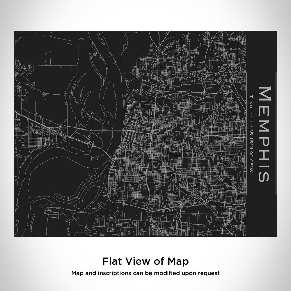 Memphis - Tennessee Map Bottle with Bamboo Top in Matte Black
