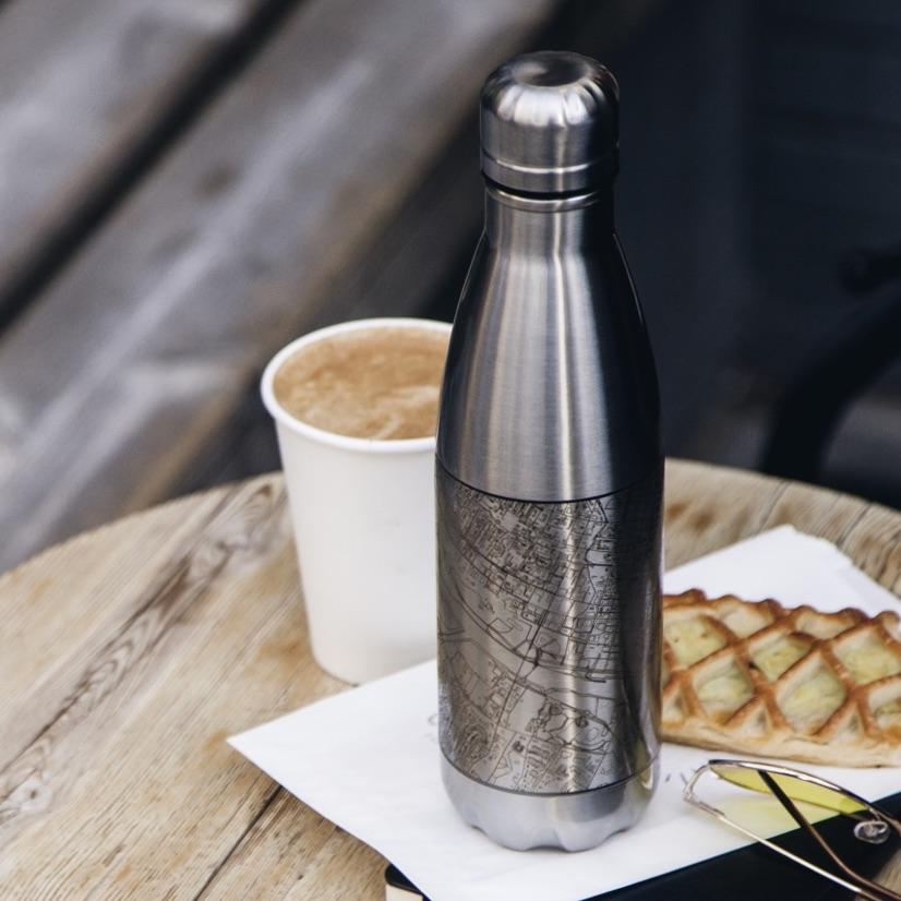 Mount Hood - Oregon Map Insulated Bottle
